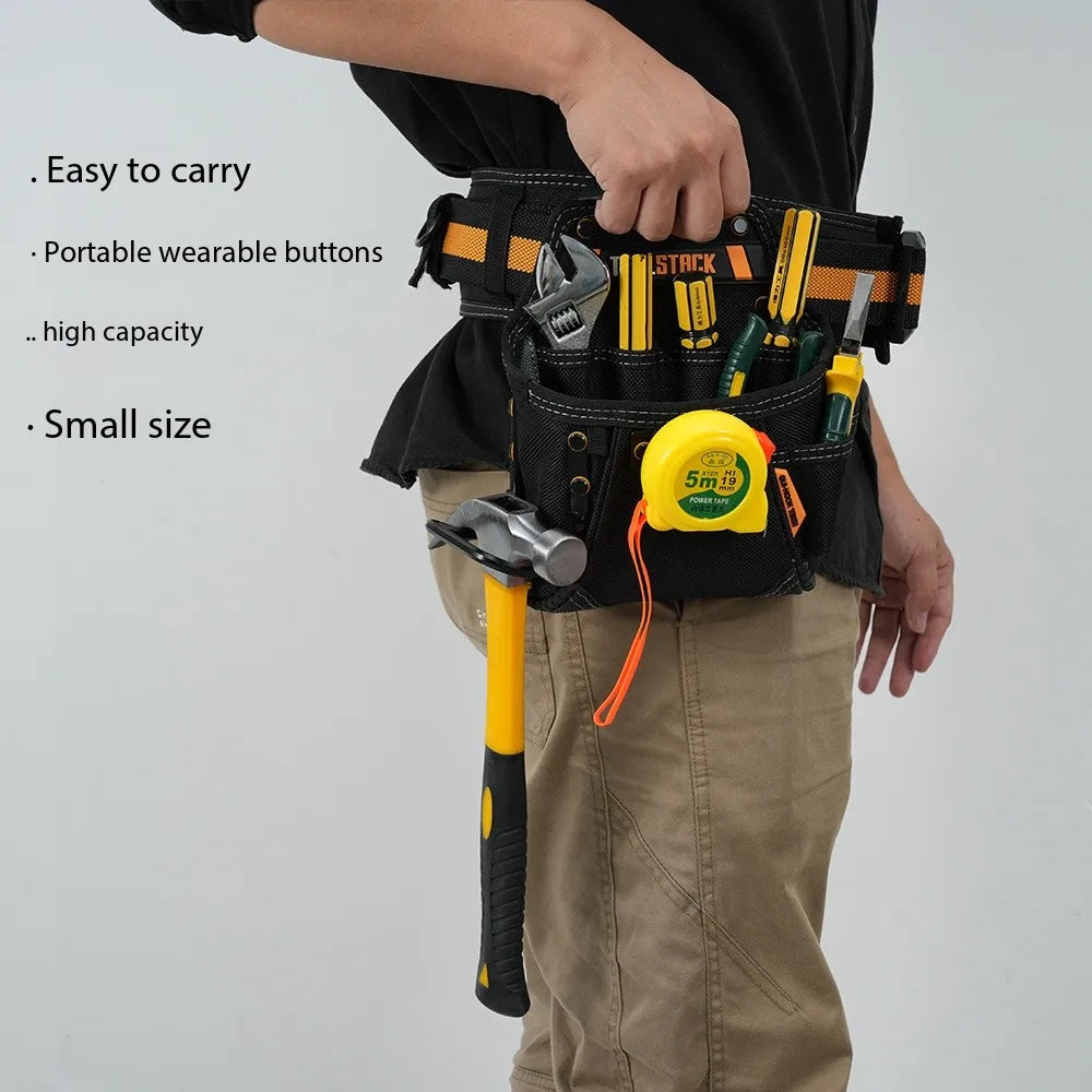 Carpenter Tool Waist Pouch – Heavy-Duty Tool Belt Bag for Electricians