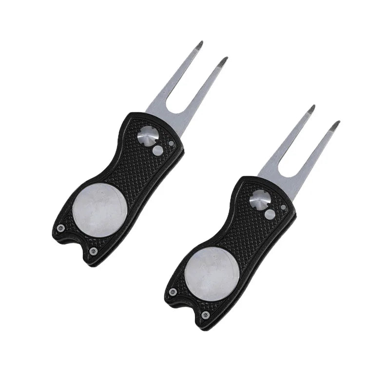 Golf Divot Repair Tool – Foldable All-in-One Green Repair Tool, 1-3 Pack