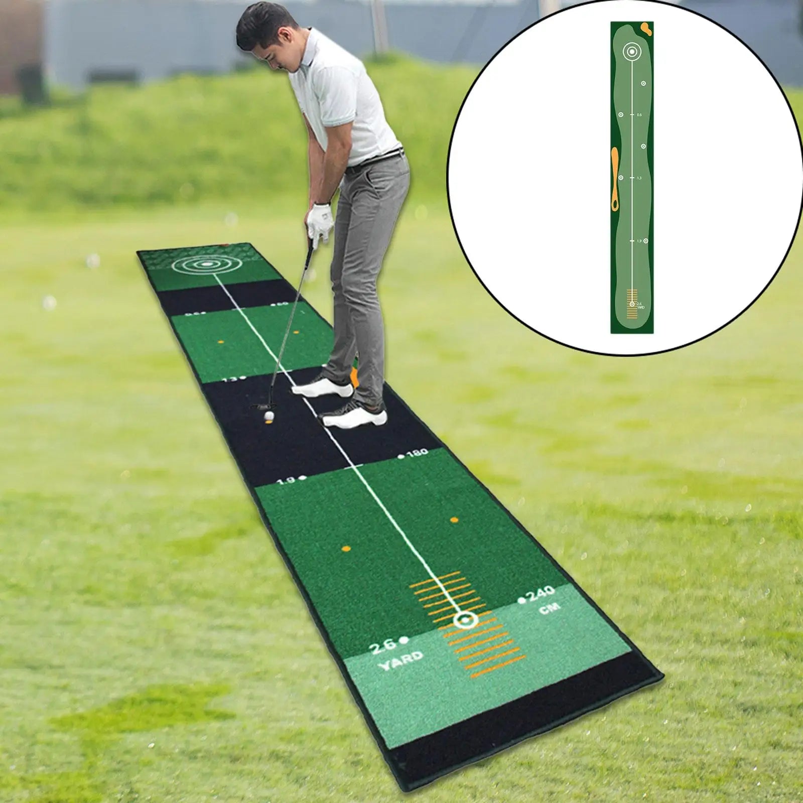 Golf Hitting Mat – Green Turf Practice Mat for Driving Range