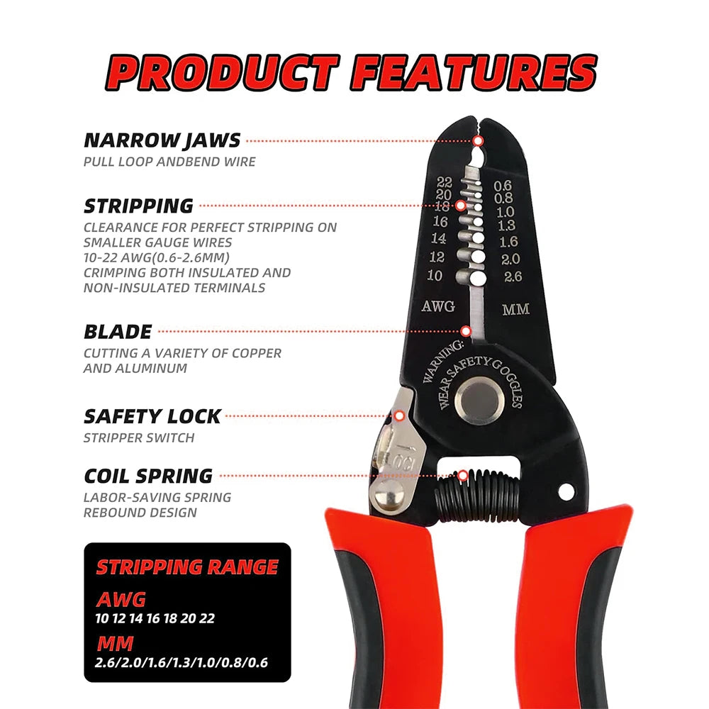 Wire Stripper and Crimper Tool