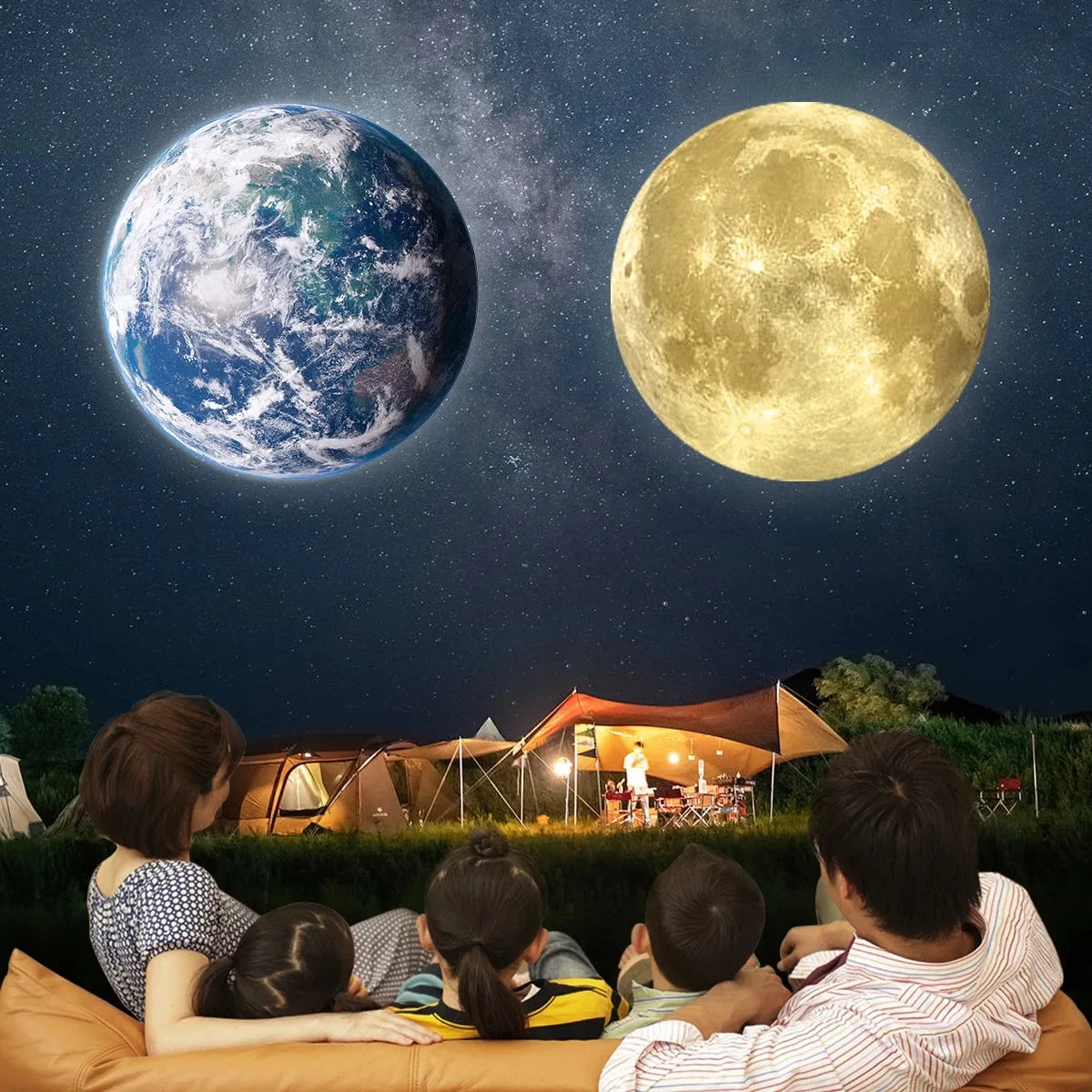 Moon Earth Projection Lamp