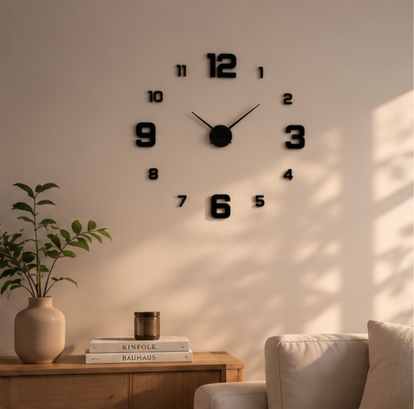 Frameless Silent Wall Clock