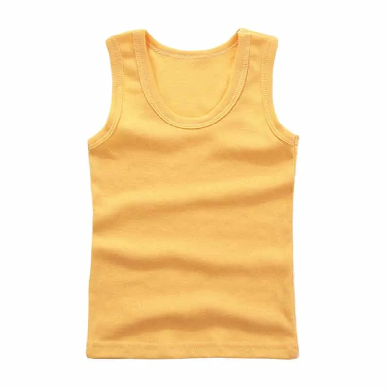 Kids Tank Top Vest – Cotton Sleeveless Undershirt Tees for Boys & Girls, 2-12Y