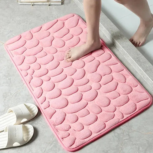 Pebble-Texture Bath Mat