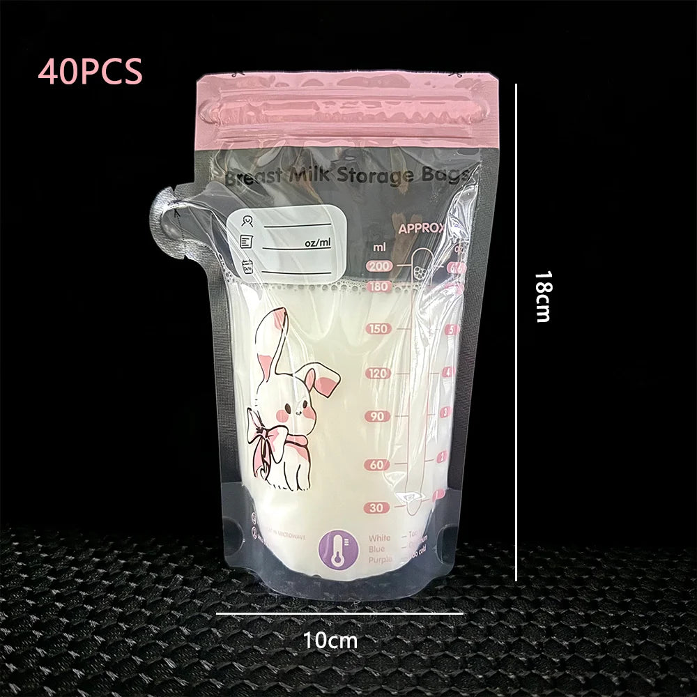 Breast Milk Storage Bags – 40-Pack 150ml BPA-Free Freezer Bags for Baby Food