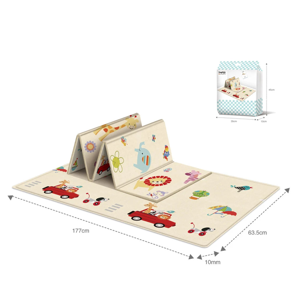 Baby Play Mat – Foldable Waterproof Double-Sided Crawling Mat, 177x64cm