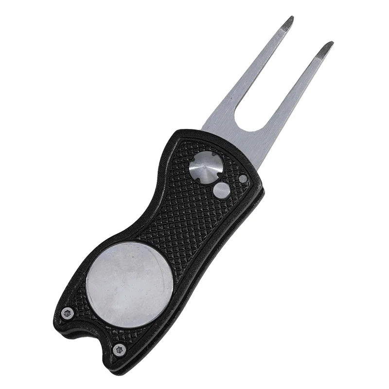 Golf Divot Repair Tool – Foldable All-in-One Green Repair Tool, 1-3 Pack
