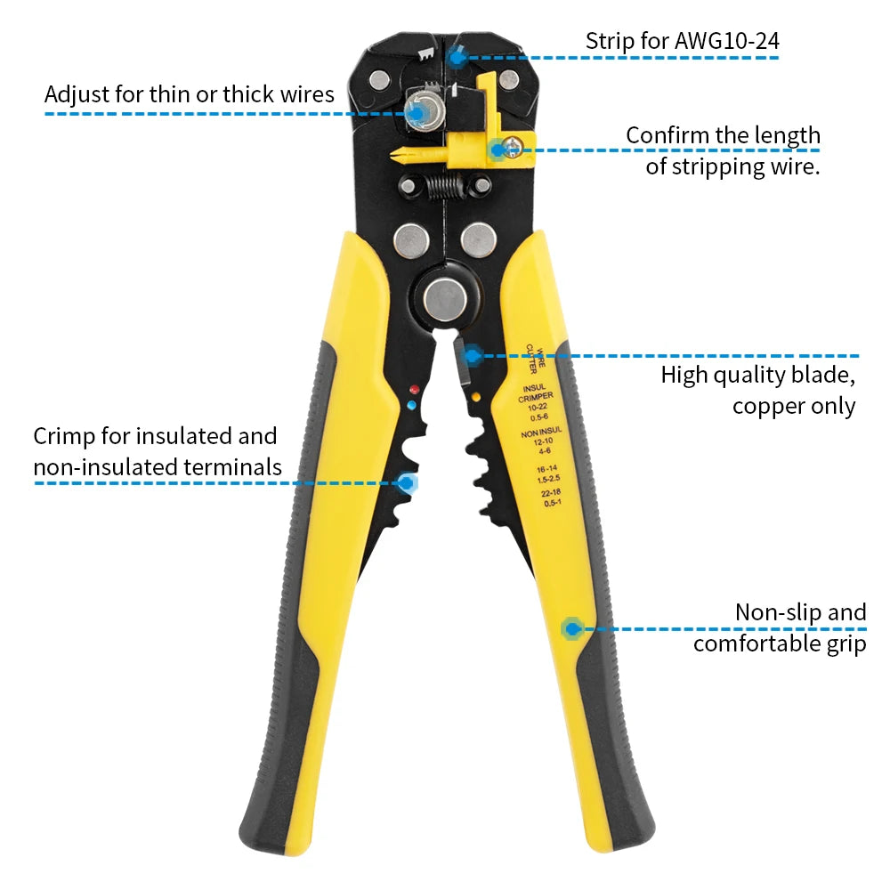 Automatic Wire Stripper Pliers – Self-Adjusting Crimping & Cutting Tool
