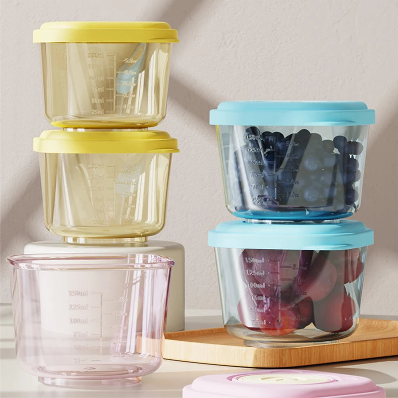 Baby Food Storage Containers – Leak-Proof Steamable PP Feeding Bowls, Stackable, 2/6-Pack