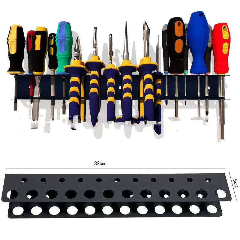 Wall-Mounted Tool Rack – Power Drill Organizer Storage Shelf for Garage & Workshop