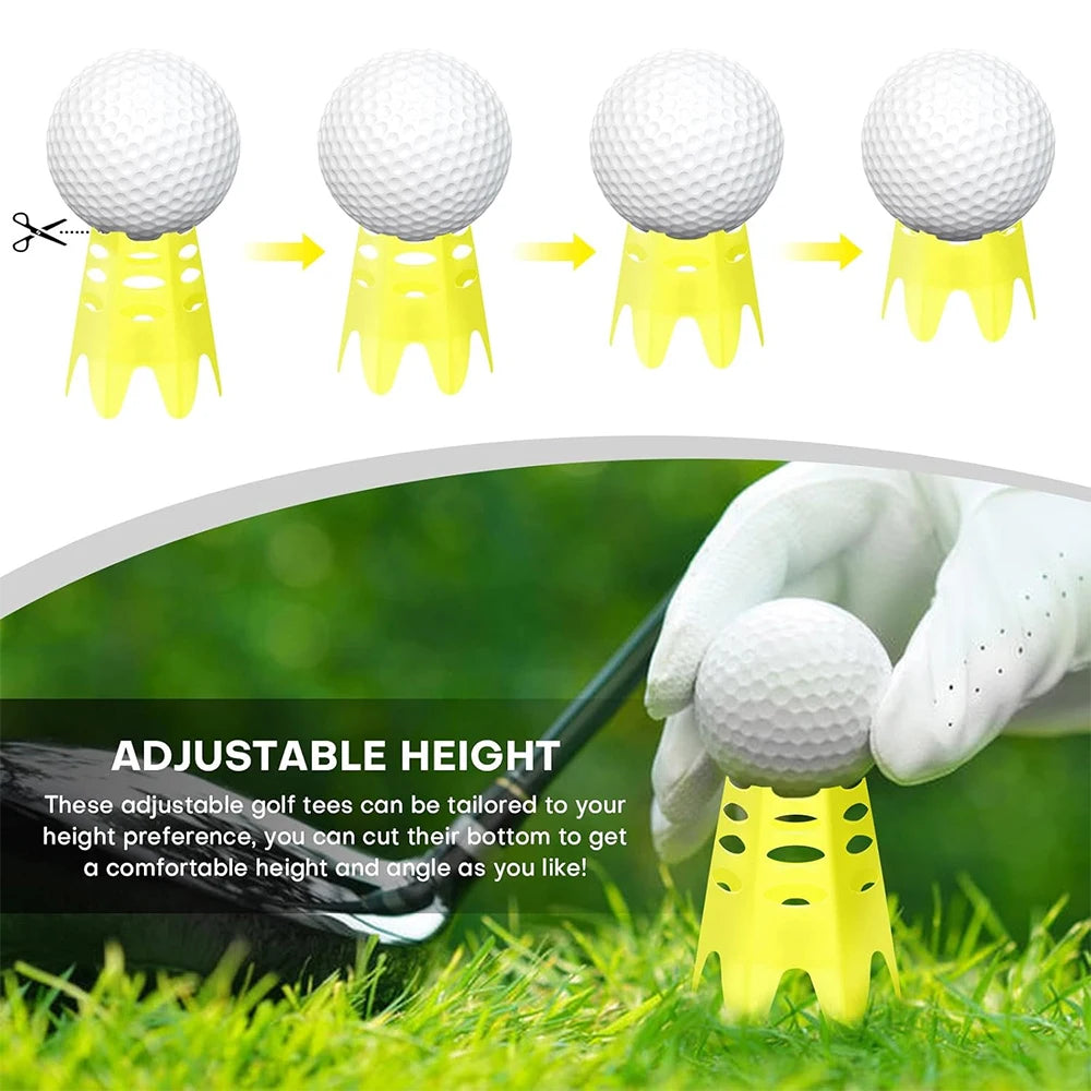 Golf Simulator Tees – Rubber Practice Tees for Hitting Mats, 10-Piece Set