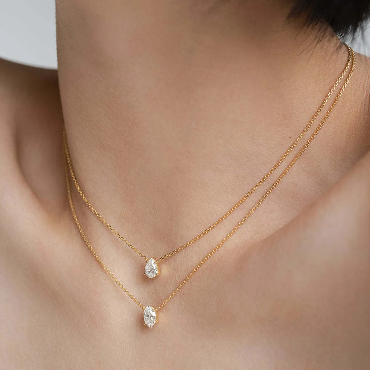 Zircon Pendant Necklace Women's – Multilayer Chain Choker, Fashion Party Jewellery