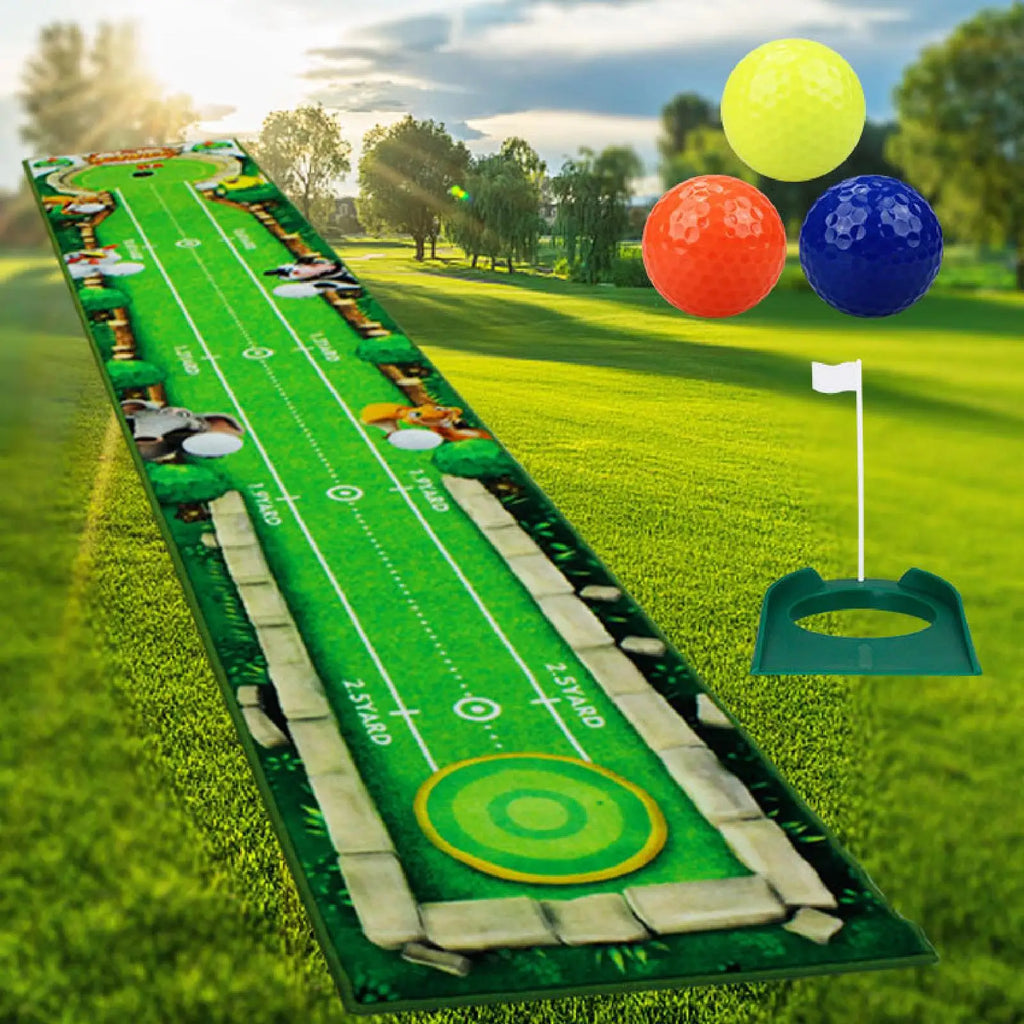 Golf Putting Mat – Portable Indoor Practice Green, Gift Set