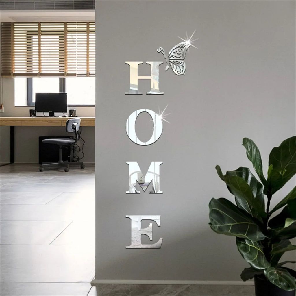 3D Mirror Wall Stickers – Self-Adhesive Acrylic Wall Decal Home Decor