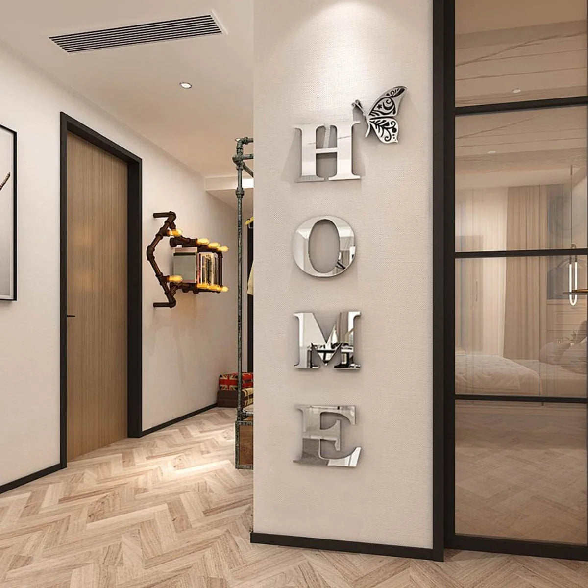 3D Mirror Wall Stickers – Self-Adhesive Acrylic Wall Decal Home Decor