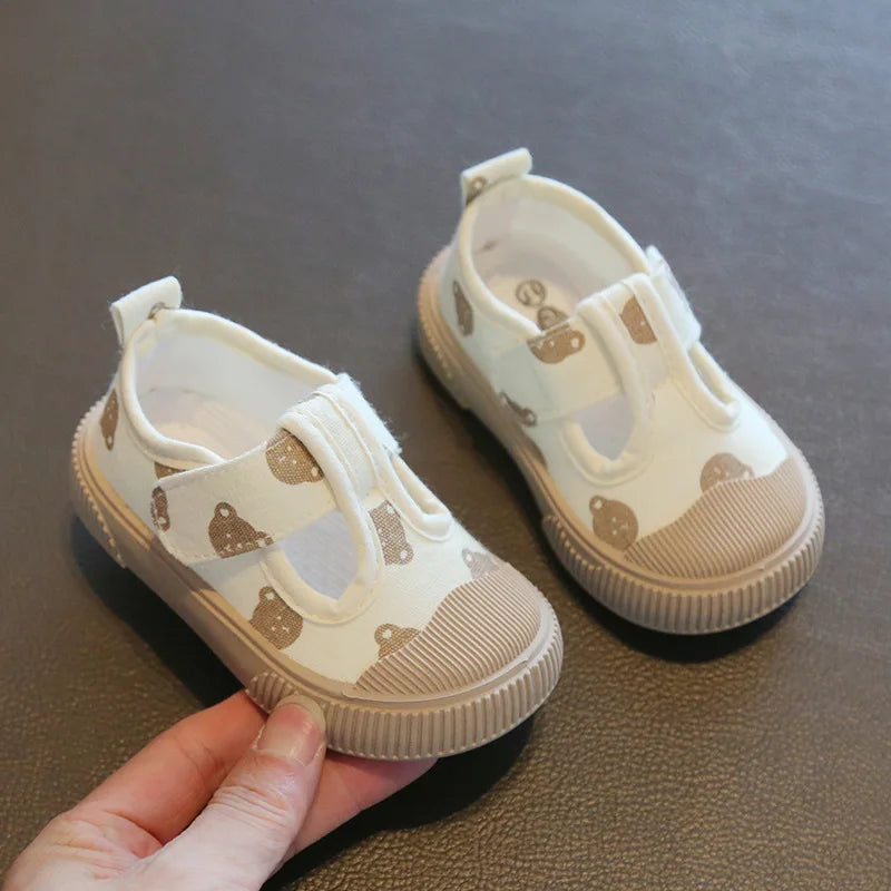 Kids Canvas Shoes – Soft TPR Sole Casual Walking Shoes for Boys & Girls, Sizes 17-28