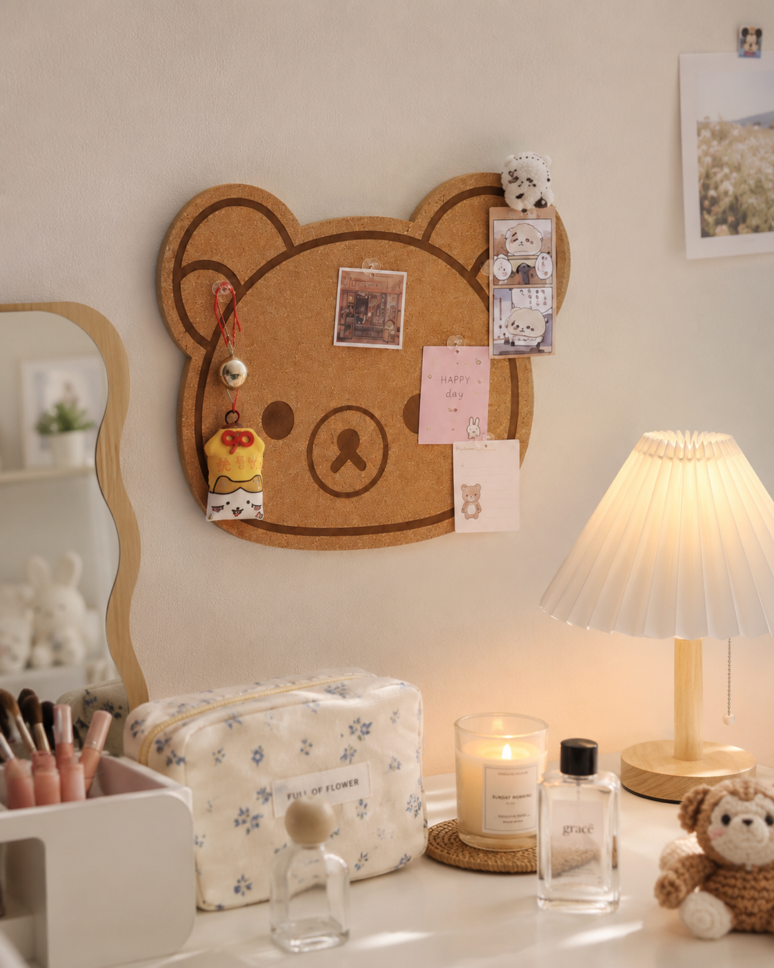 Felt Bear Wall Panel – Kids Nursery Wall Art Decor, 24x30cm