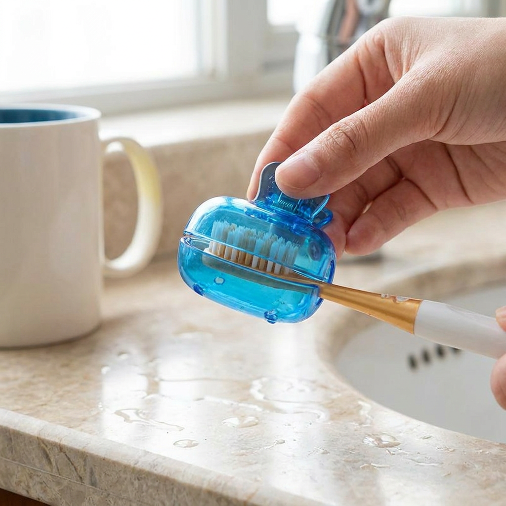 Toothbrush cover set close-up fitting