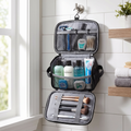 Travel toiletry bag in real-life use