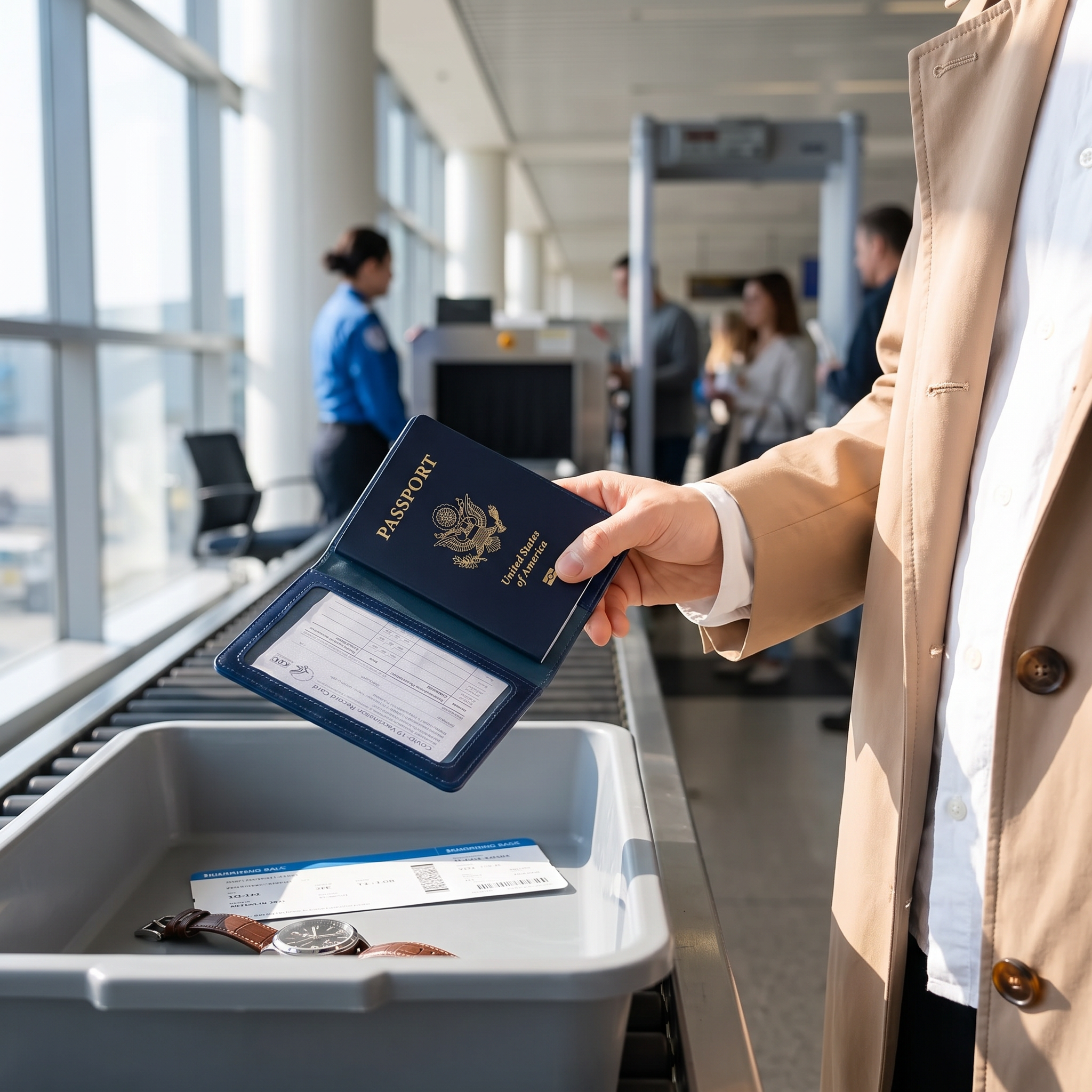 RFID passport holder in real-life use