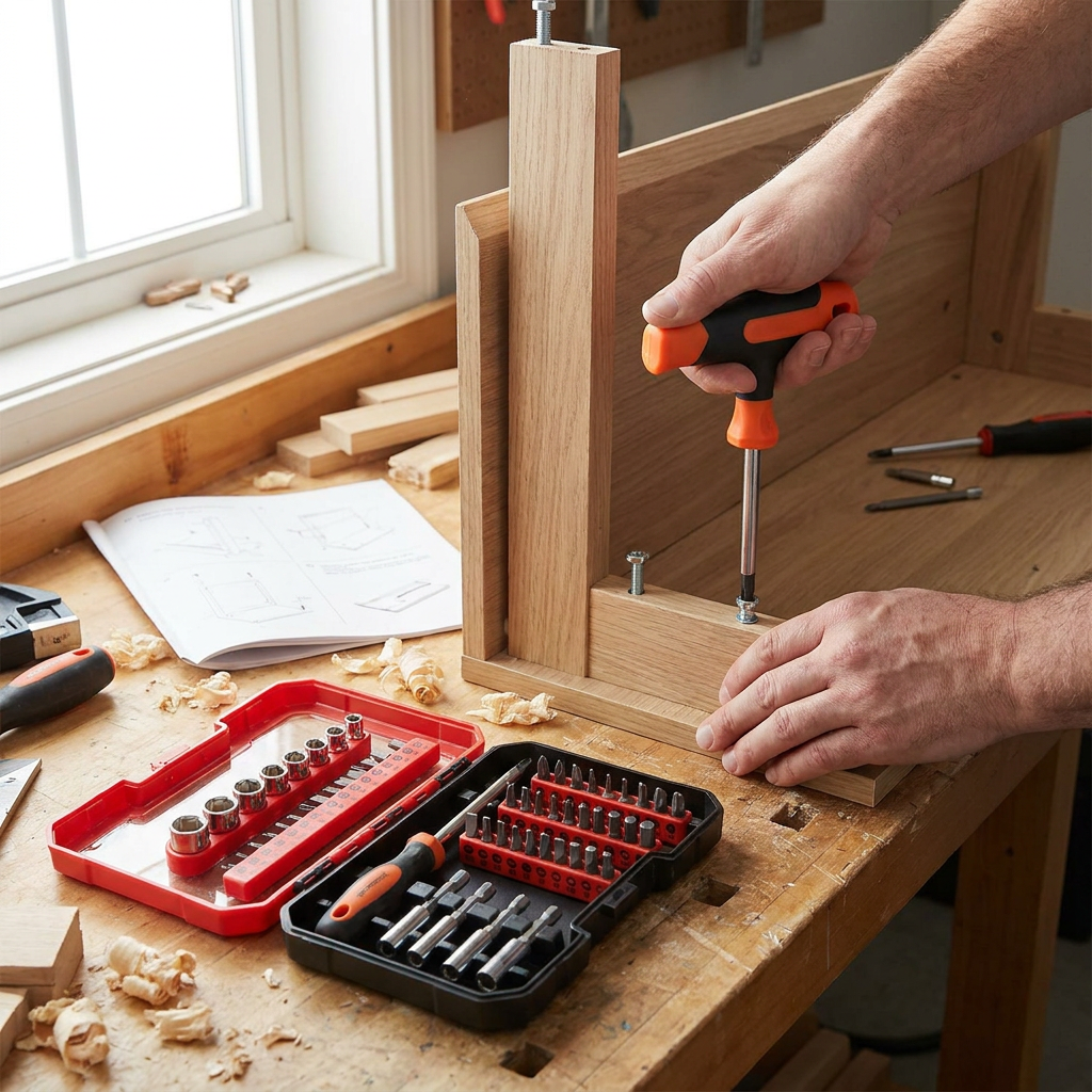 T-Shape Screwdriver & Socket Set