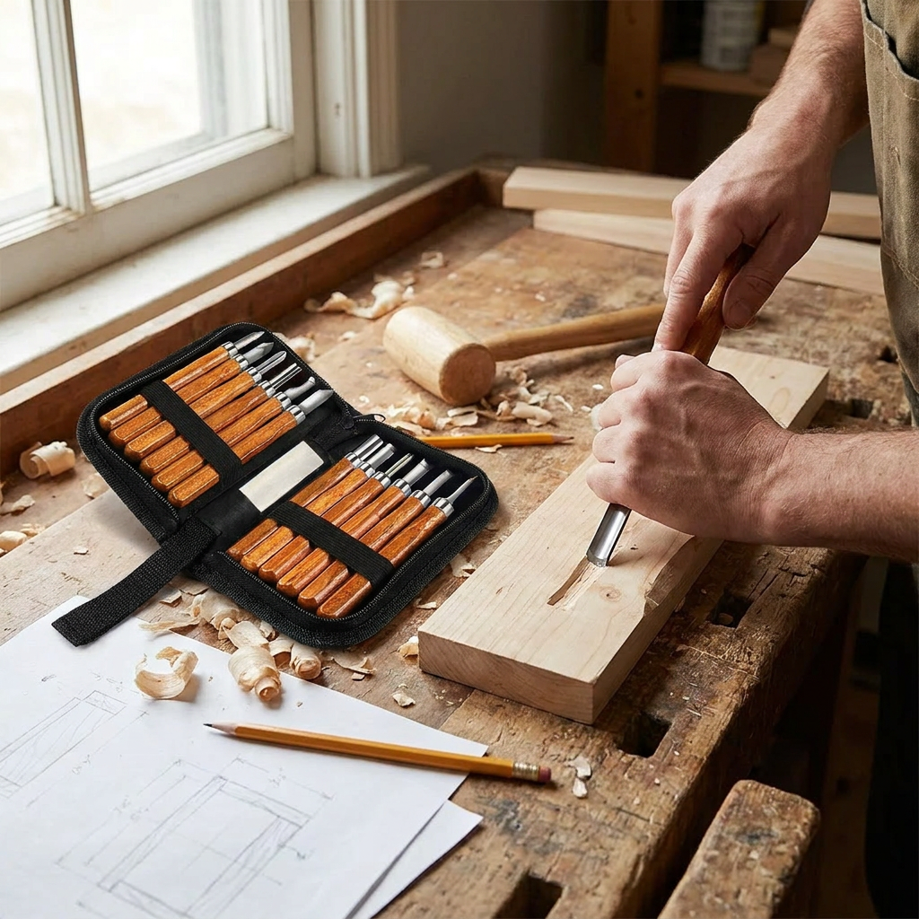 12-Piece Wood Carving Chisel Set
