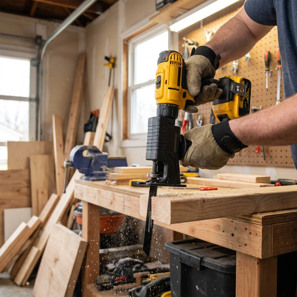 Drill-to-Saw Attachment - Reciprocating Saw Converter