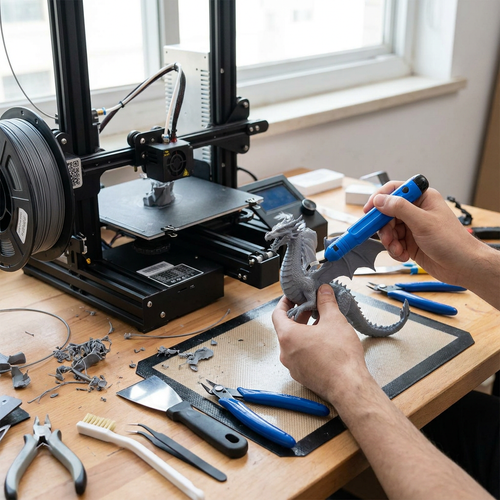 3D Printer Tool Kit - Scissors, Tweezers & Deburring Set