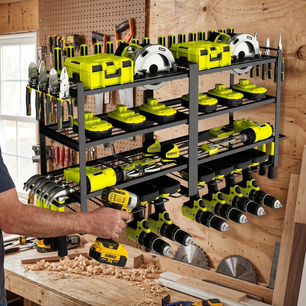 Wall-Mounted Tool Rack