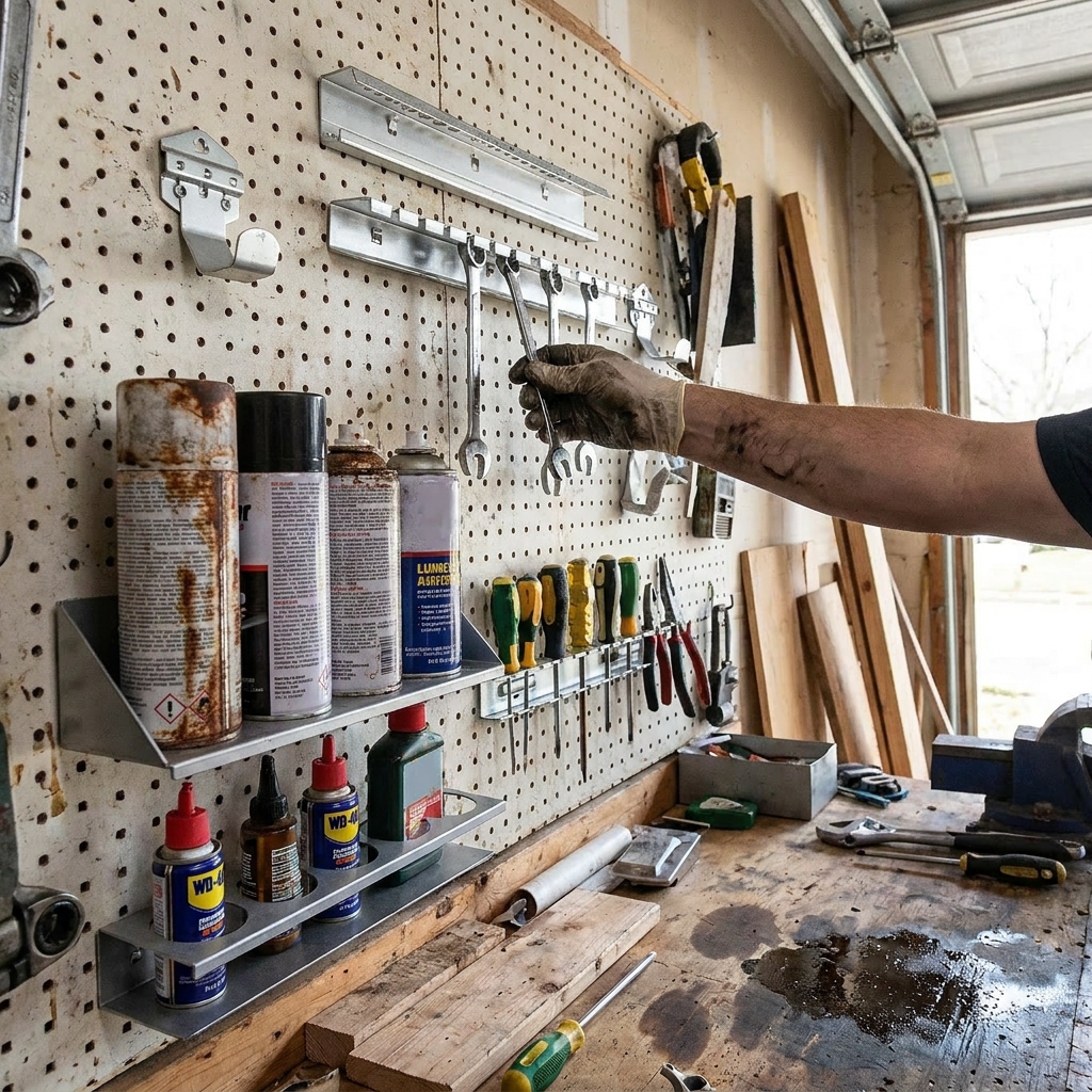 Wall-Mounted Tool Hooks