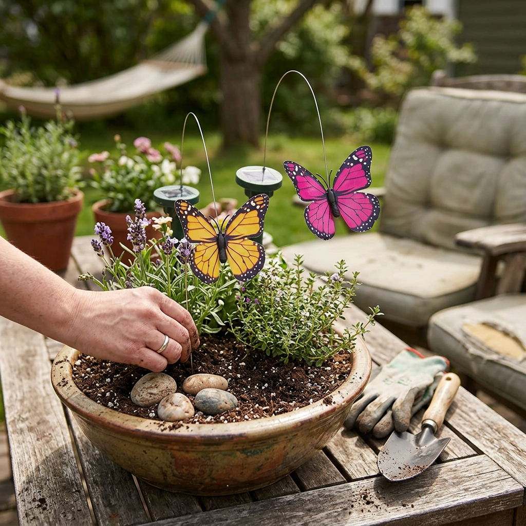 Solar Dancing Butterfly Light