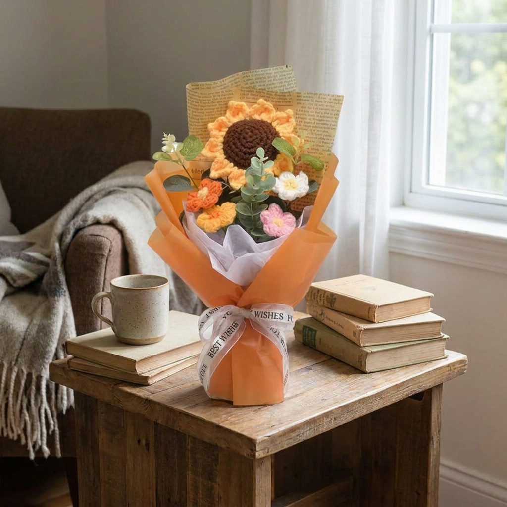 Crochet Flower Bouquet, Handmade Edition