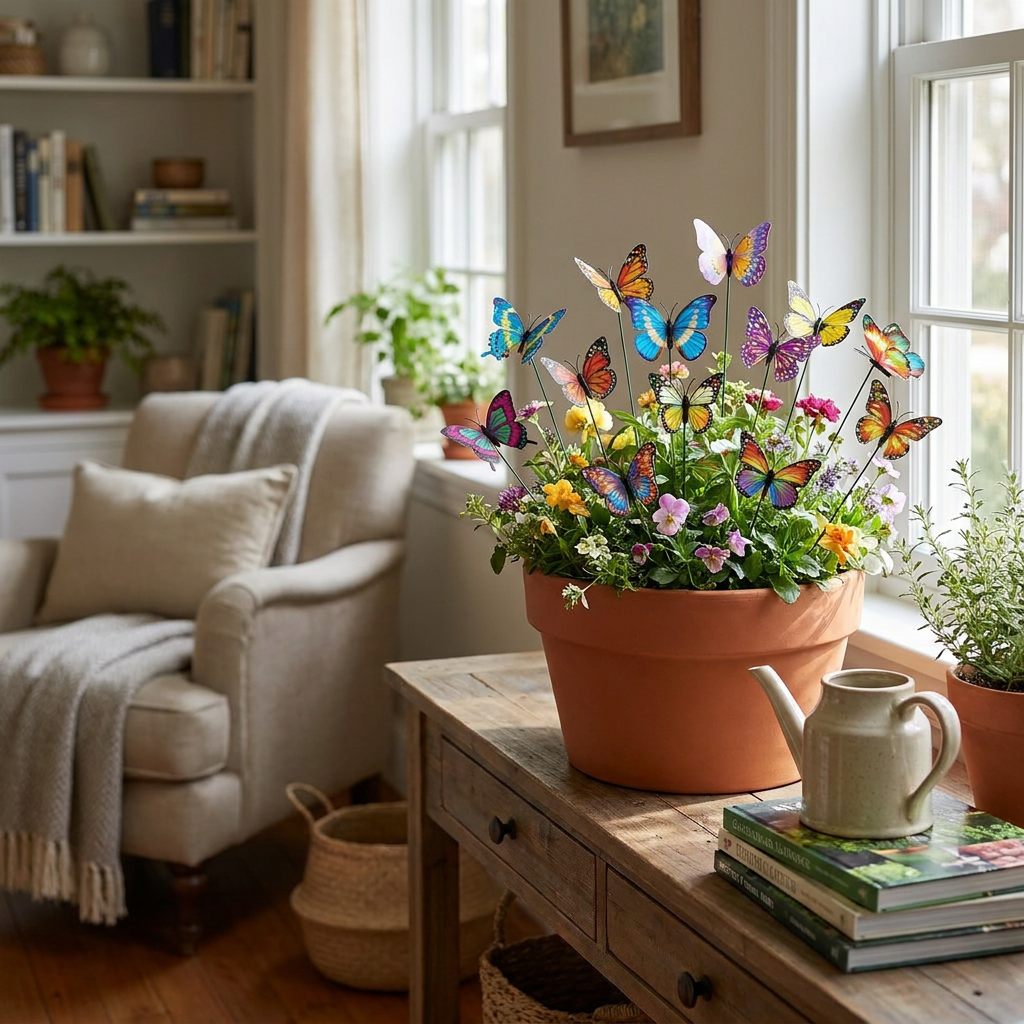 Butterfly Garden Stakes, 24-Piece Set