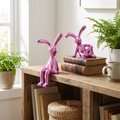 Rabbit Statue Set, 2-Piece Decor Edition