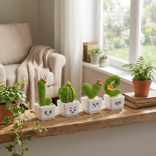 Resin Succulent Set, 4-Piece Edition