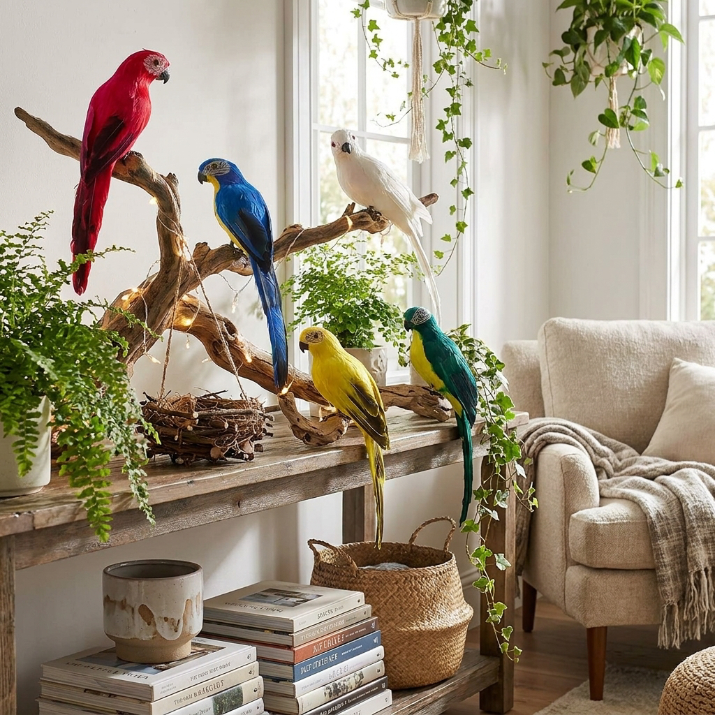 Parrot Garden Figurine, Outdoor Decor Edition