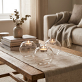 Round Glass Candle Holders, European Edition