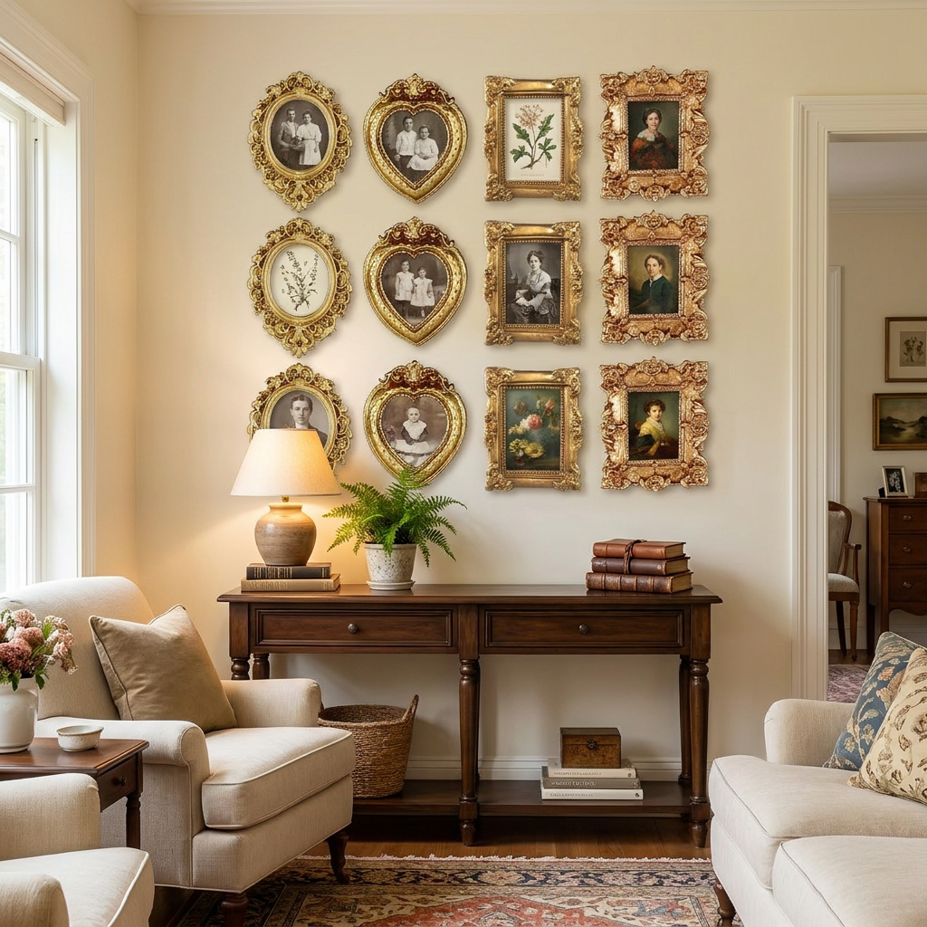 Vintage Picture Frame Set, 12-Piece Baroque Edition