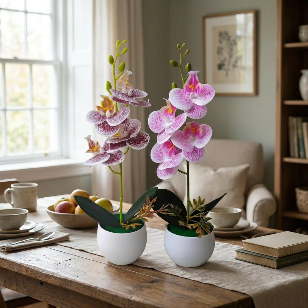 Artificial Orchid, Potted Centerpiece Edition