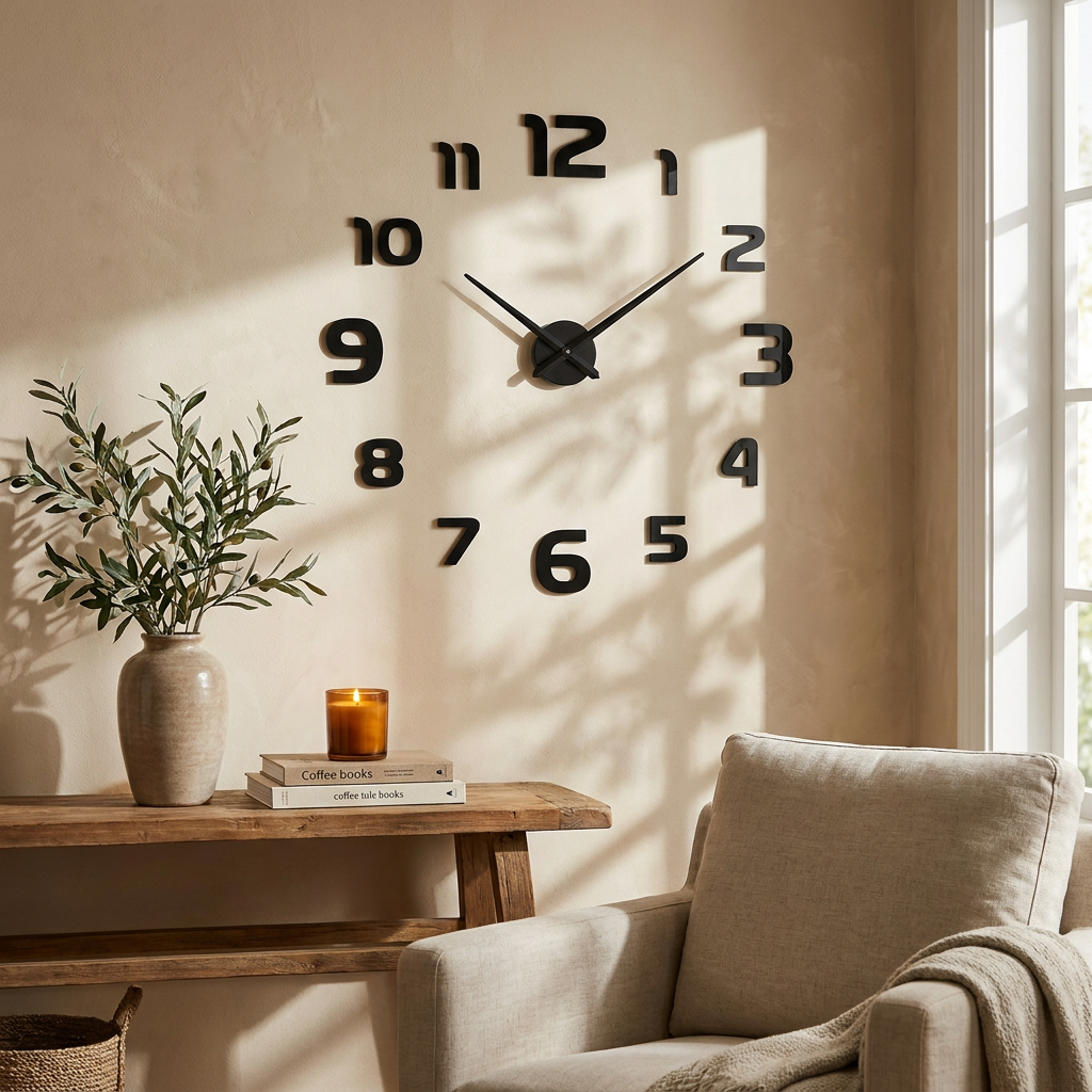 Frameless Silent Wall Clock