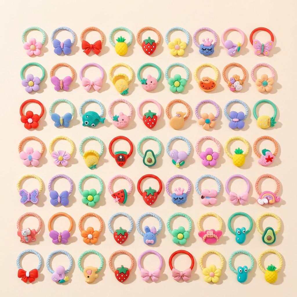Girls Thumb Hair Ties Multi-Pack