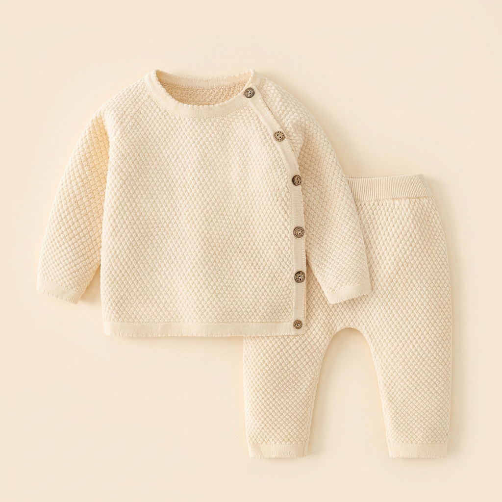 Baby Knitted Sweater Tops and Pants Pajama Set