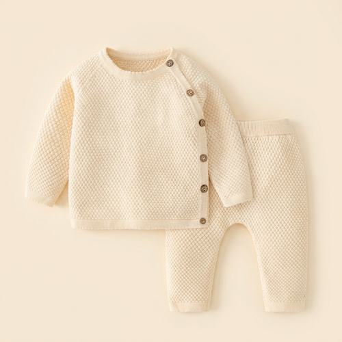 Baby Knitted Sweater Tops and Pants Pajama Set