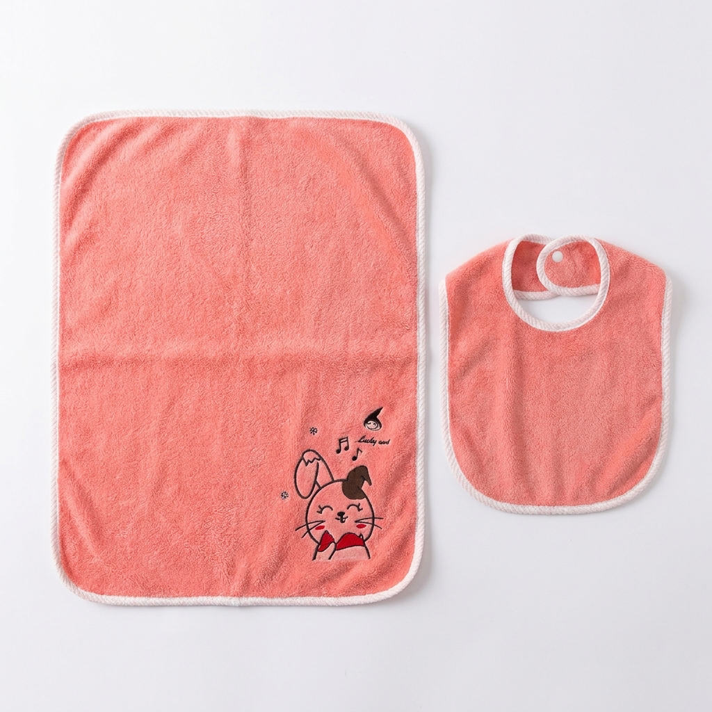 Kids Face and Bib Towel Set