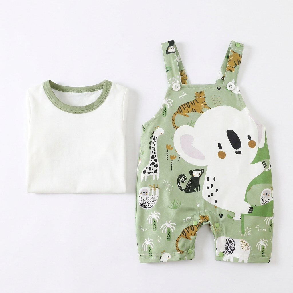 Koala Print Baby Romper Bodysuit