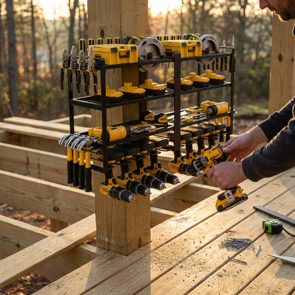 Wall-Mounted Tool Rack