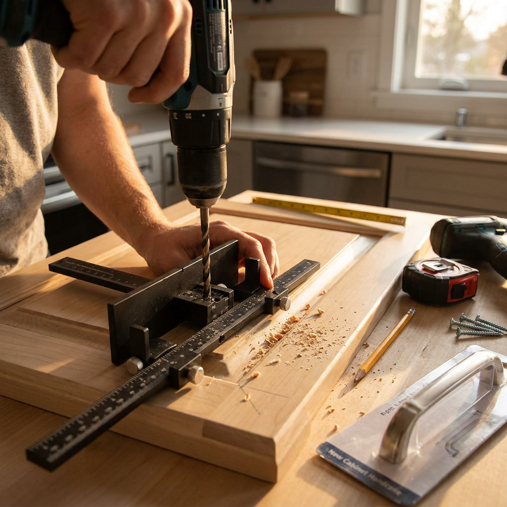 Cabinet Hardware Drill Jig