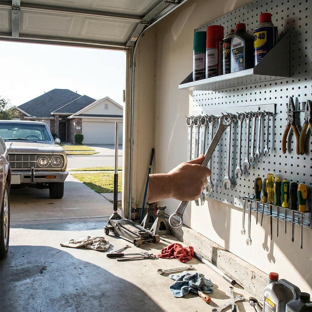 Wall-Mounted Tool Hooks