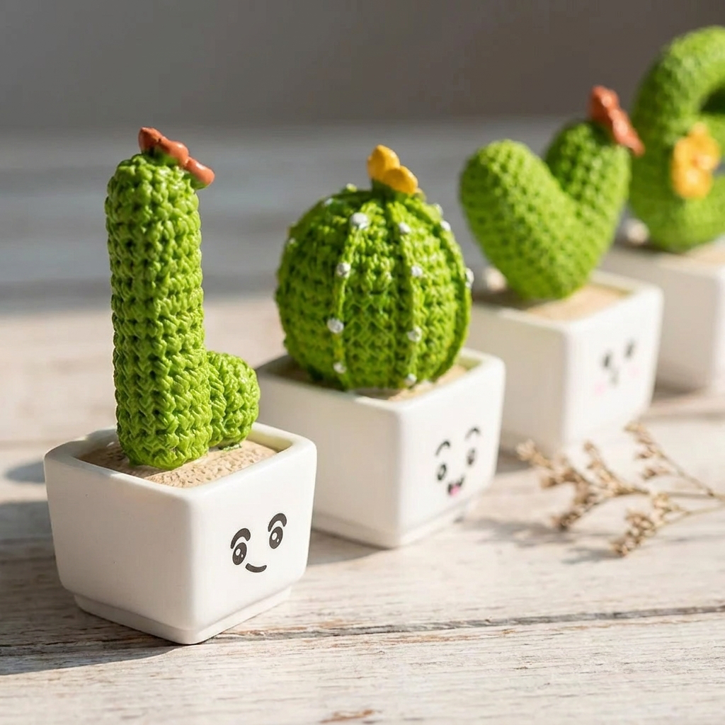 Resin Succulent Set, 4-Piece Edition — detail