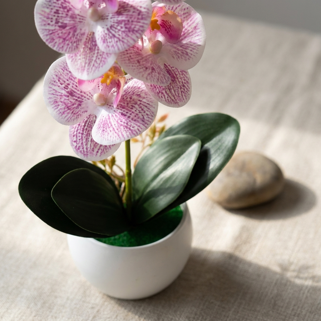 Artificial Orchid, Potted Centerpiece Edition — detail